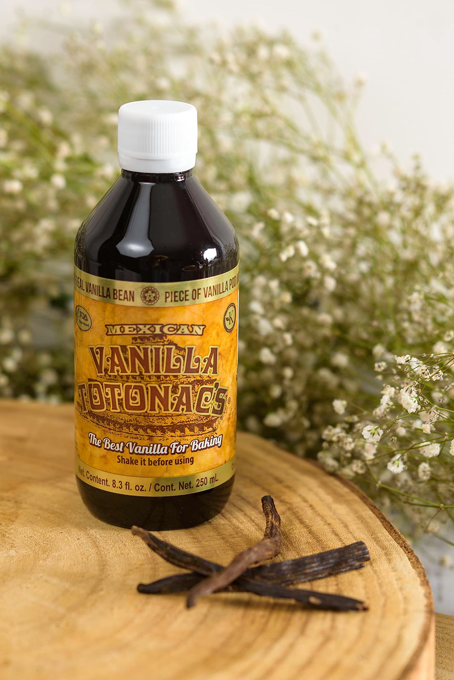 Mexican Vanilla Totonacs - 8.3 Oz (250 Ml) Bottle - Pure Vanilla Extract