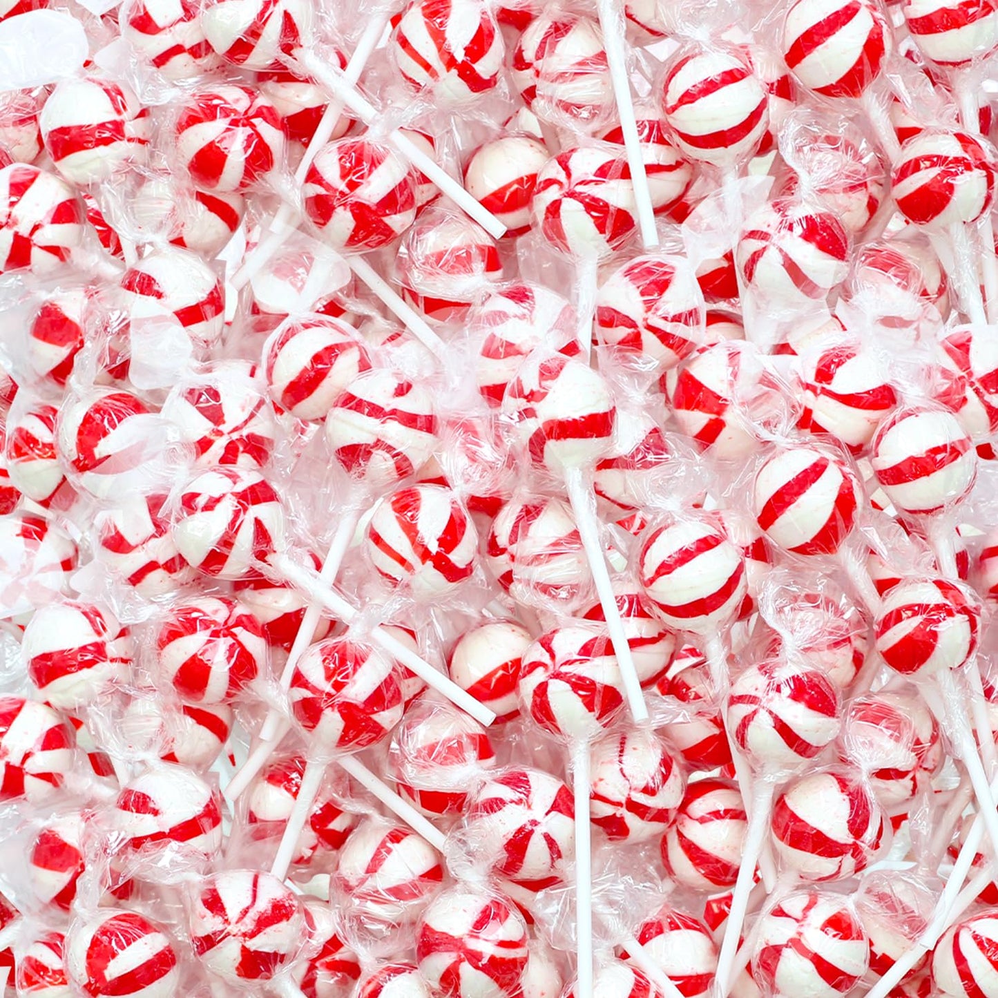 Red Lollipops - 2 Pounds - Cherry Flavor - Ball Pop Red Candies For Candy Buffet, Goodie Bag Favors, Birthday