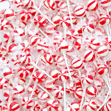 Red Lollipops - 2 Pounds - Cherry Flavor - Ball Pop Red Candies For Candy Buffet, Goodie Bag Favors, Birthday