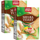 SNACKTERY Multigrain Melba Toast Crackers - All Natural, Thin & Crispy, 7 Oz, Pack of 2