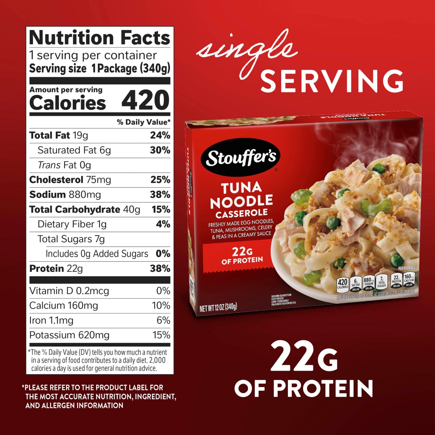 Stouffers Tuna Noodle Casserole Frozen Meal