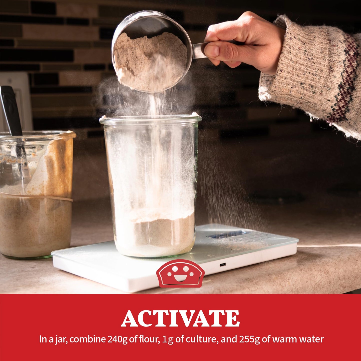 BAKERS CLUB Sourdough Starter Culture - Makes 5 Batches - 0.18oz - Dehydrated for Quick Fermentation