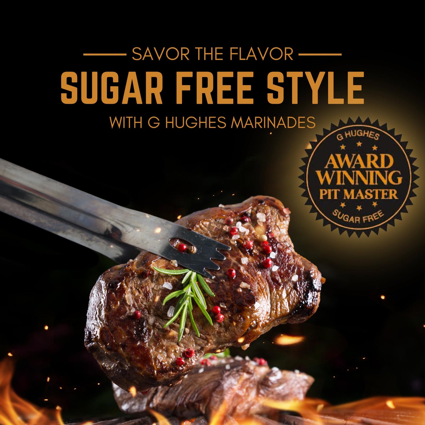 G Hughes Sugar Free, Lemon Herb Marinade - Sugar Free Marinades, Gluten Free Lemon Pepper Seasoning, Low Carb Marinades, Sugar F