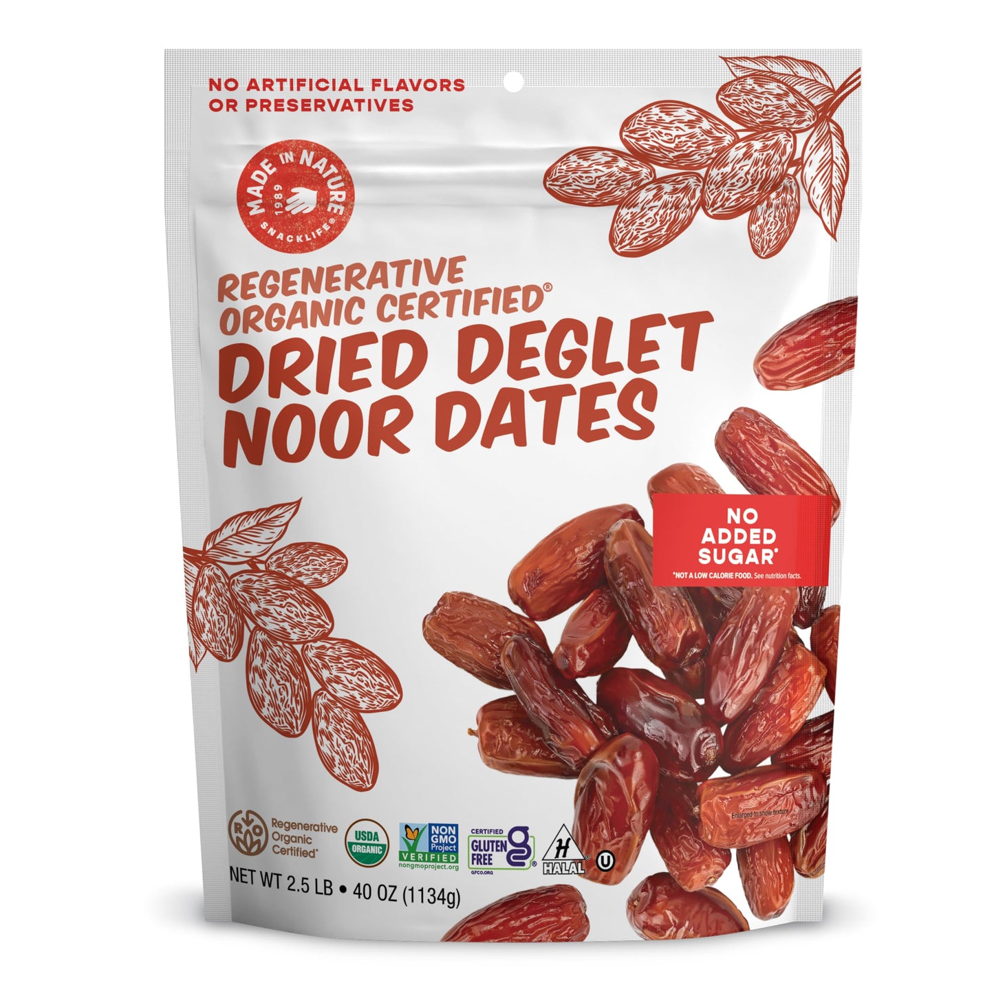 Made In Nature Organic Deglet Noor Dates – Vegan, Non-GMO, Gluten Free, 40 Ounce (Pack of 1)
