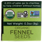 Spicely Organic Fennel Seeds 0.3 Oz Certified Gluten Free