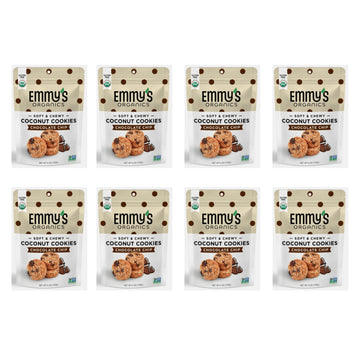 Emmys Organics Chocolate Chip Coconut Cookies, 6 oz (Pack of 8)