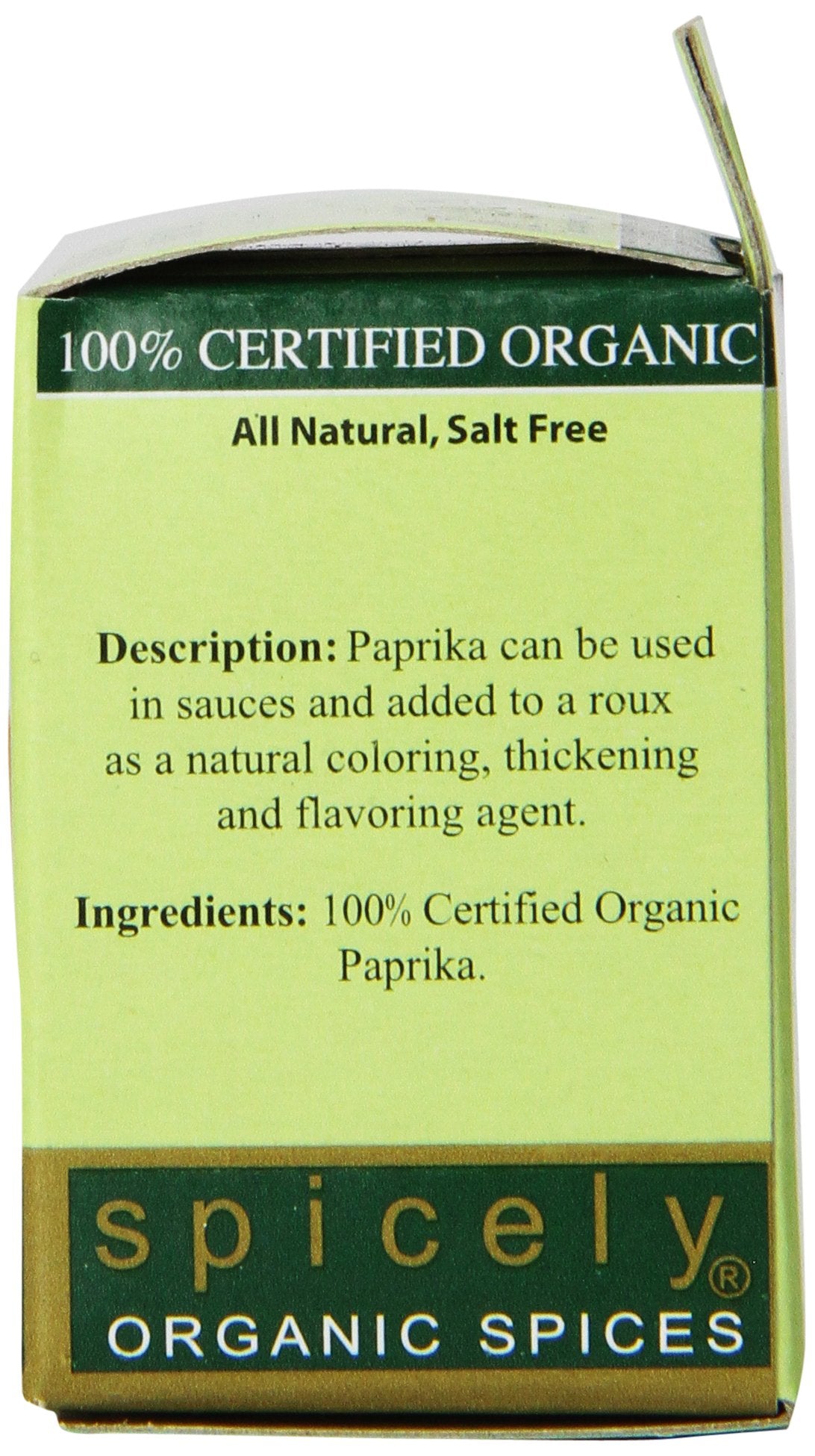 Spicely Organic Paprika, 0.6 Ounce (Pack Of 6)