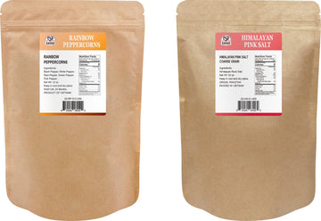 52Usa Rainbow Peppercorn Blend 12Oz + Himalayan Pink Salt Coarse 2 Lb (Pack Of 2), Non-Gmo, Kosher, Packed To Keep Pepper Fresh,