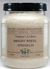 India Tree Nature's Colors Bright White Sprinkles - 2.9 lb Bulk | Natural, Non-GMO, Vegan, Top 9 Allergen-Free