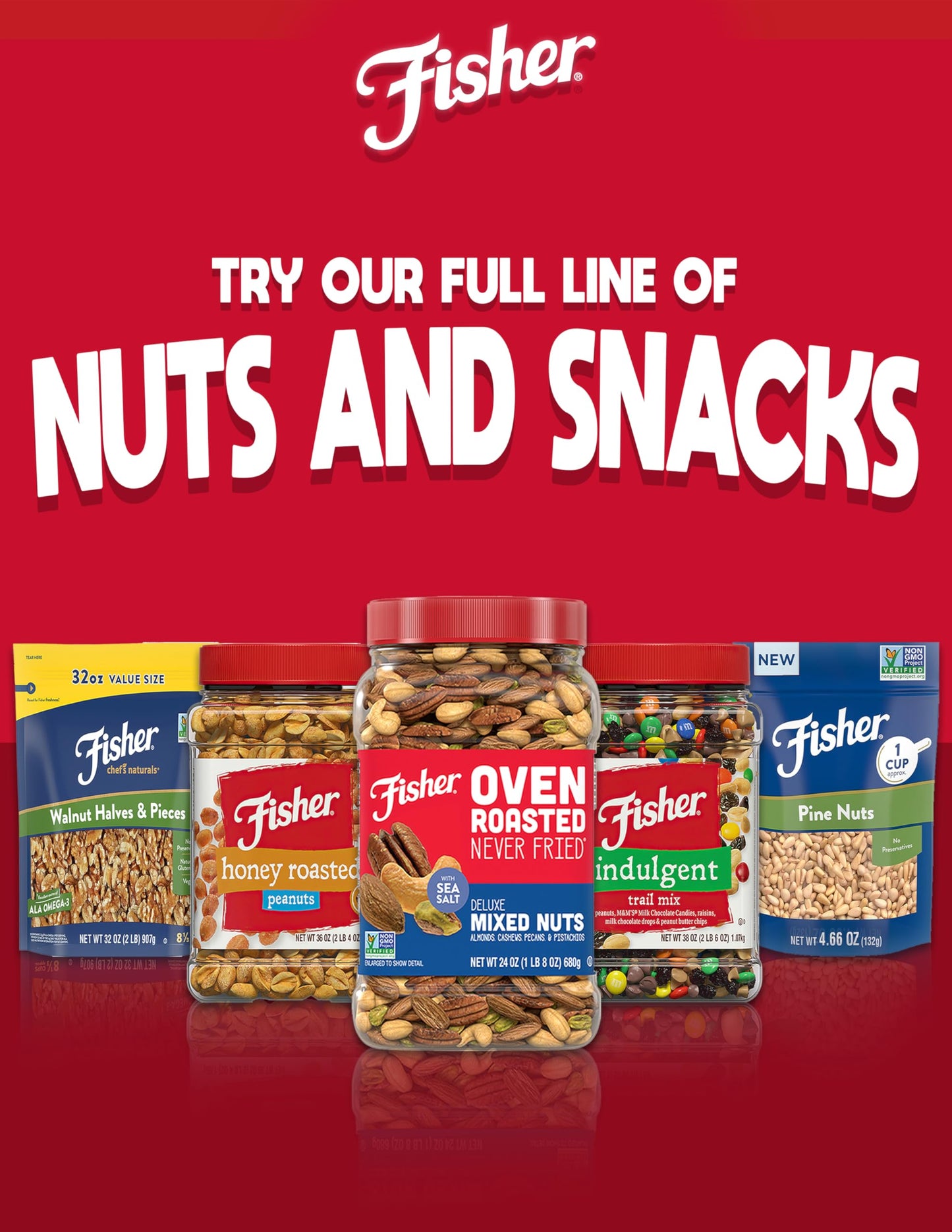 Fisher Snack Praline Pecans, 5.5 Ounces, Resealable Pouch, Made with Whole Mammoth Pecans (Pack of 2)