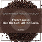 The Bean Organic Coffee Company Half Caff French Roast Ground Coffee, 16 Ounce Bags (Pack of 2)