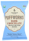 Puffworks Organic Dark Chocolate Peanut Butter Puffs 3.5 Oz