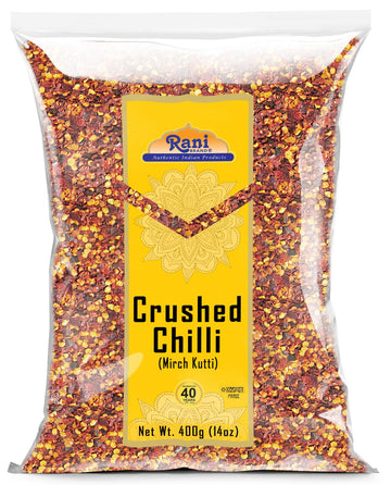 Rani Crushed Red Pepper Flakes Chilli (Pizza Type Cut) 14oz (400g) ~ All Natural, No Color added, Gluten Friendly | Vegan | NON-