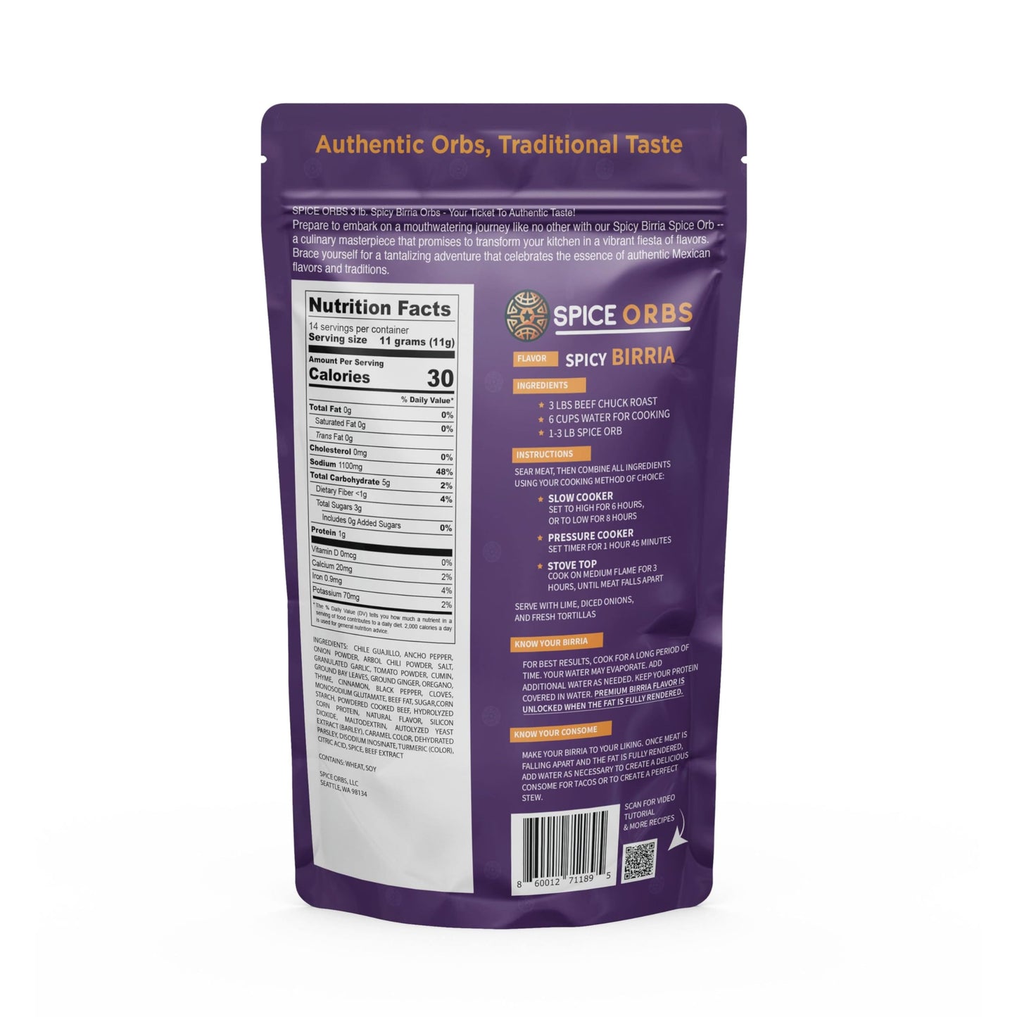 Spice Orbs Medium Spicy Birria  s, 5.3 Ounce (Pack of 1)