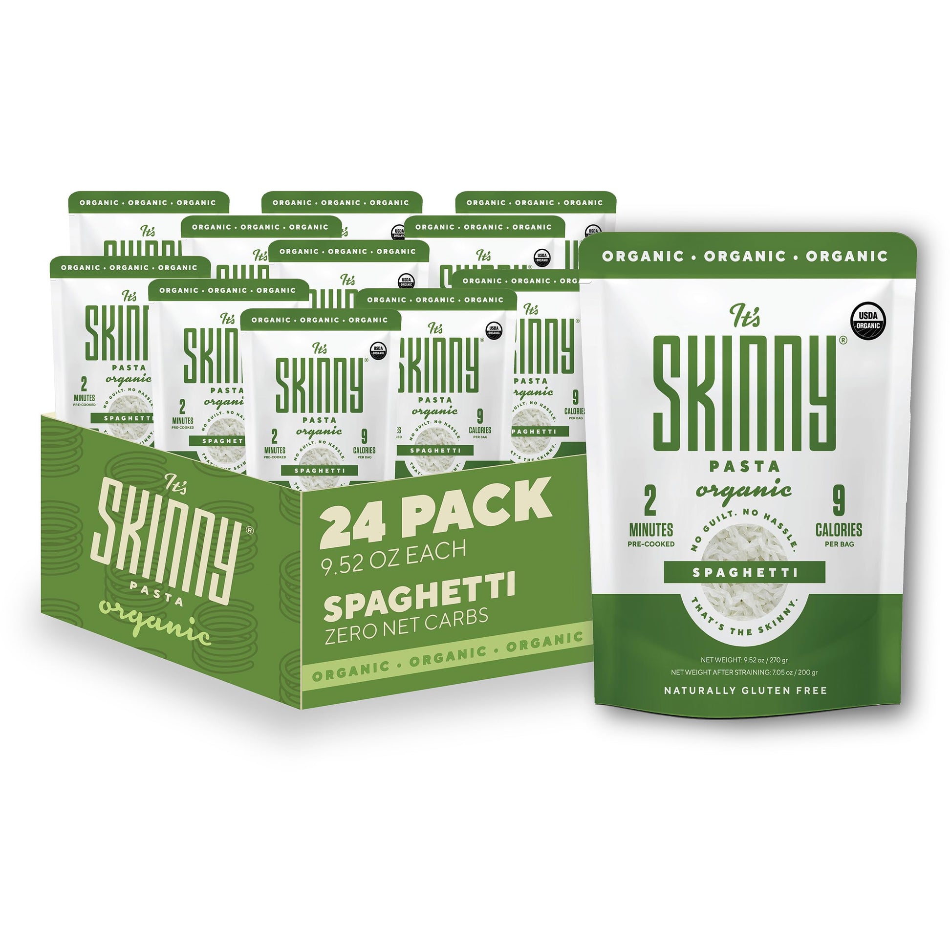 It'S Skinny Organic Spaghetti Pasta Pre-Cooked Konjac Pasta Noodles, Low Carb & Low Calorie High Fiber, Sugar Free & Gluten Free