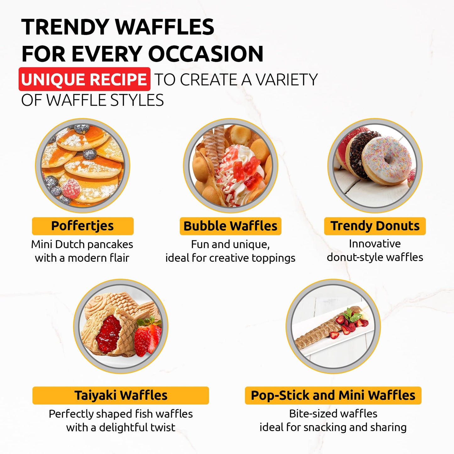 Oldsoul Trendy Waffle & Pancake Mix | Bubble Belgian Cone | Natural Ingredients | Easy Preparation | Reach Vanilla Flavor | 3 Lb