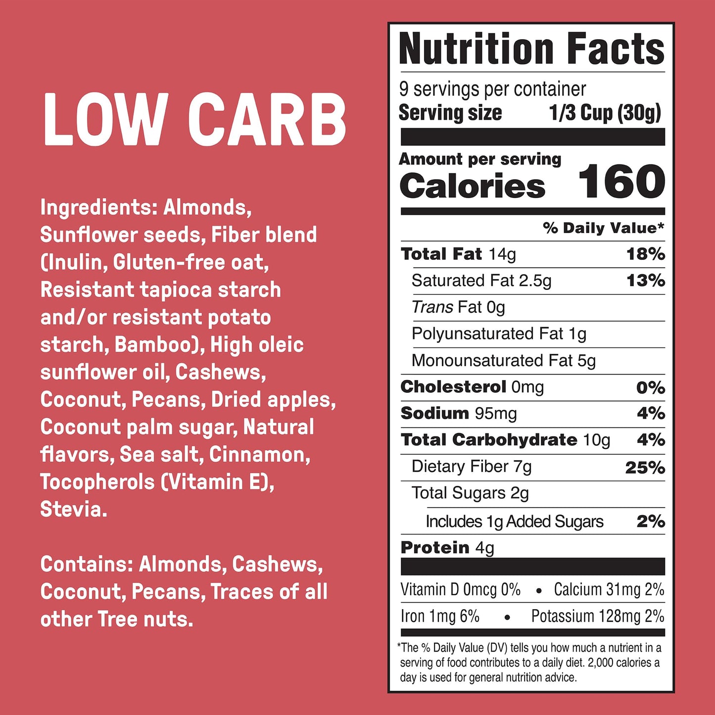 Carbonaut Gluten Free Granola, Cinnamon Apple Crumble | Keto-Certified & Non-Gmo | Perfect Keto Granola For Cereal, Yogurt, Or S