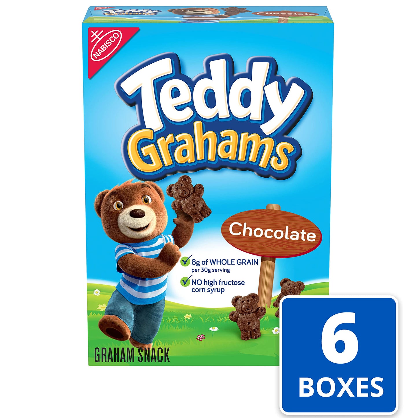 Teddy Grahams Chocolate Graham Snacks,10 Ounce (Pack of 12)