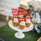 ZHUOWEISM 36 PCS Cupcake Toppers - Glitter Birthday Decoration, Small, Red