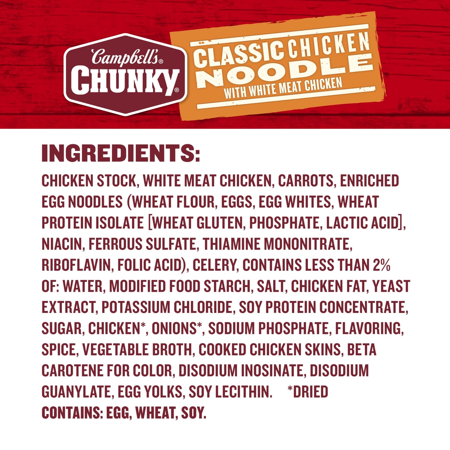 Campbells Chunky Soup, Classic Chicken Noodle Soup, 16.1 Oz Can (Case of 8)