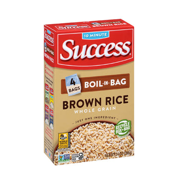 helpful Boil-in-Bag Rice, Brown Rice, Quick and Easy Rice Meals, 14-Ounce Box