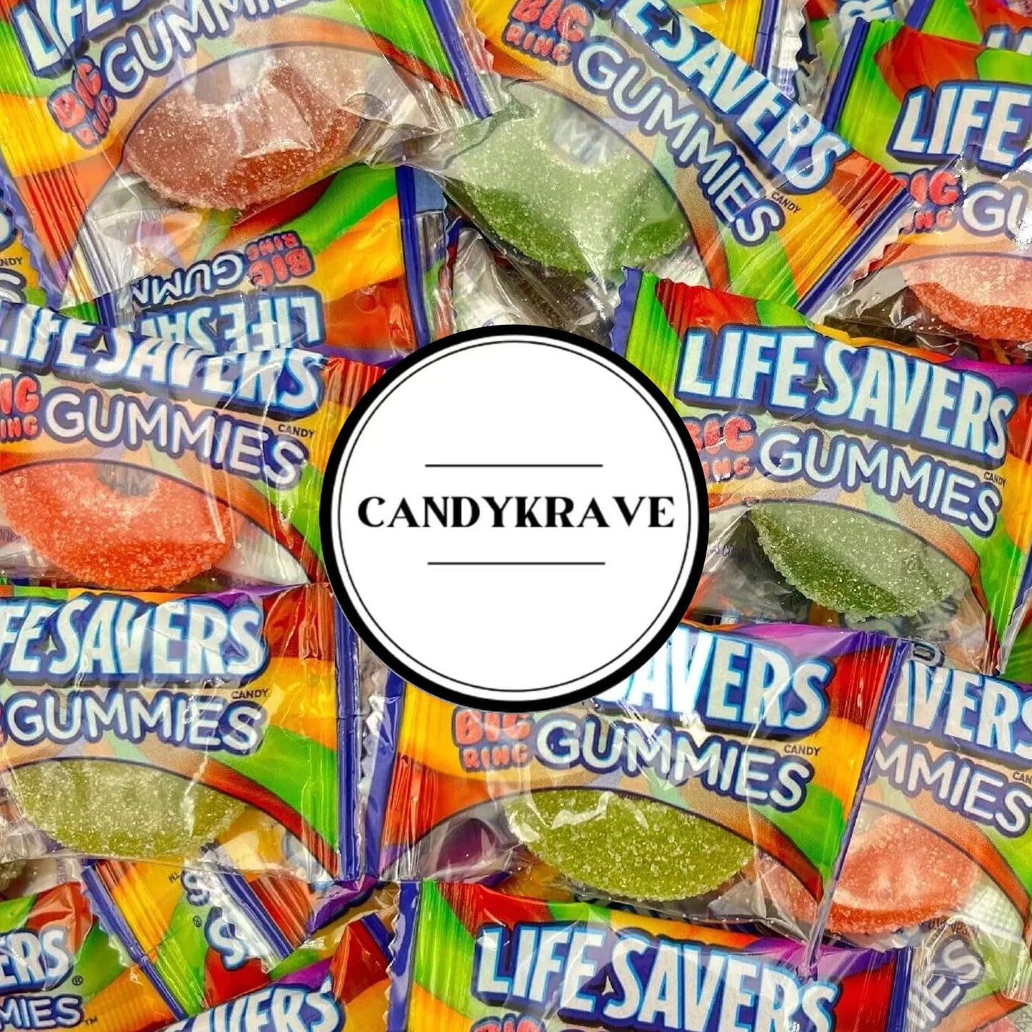 LifeSavers Gummies Candy - Assorted Fruity Flavors - Individually Wrapped Delicious Big Ring Gummy Candy Assortment for Birthday