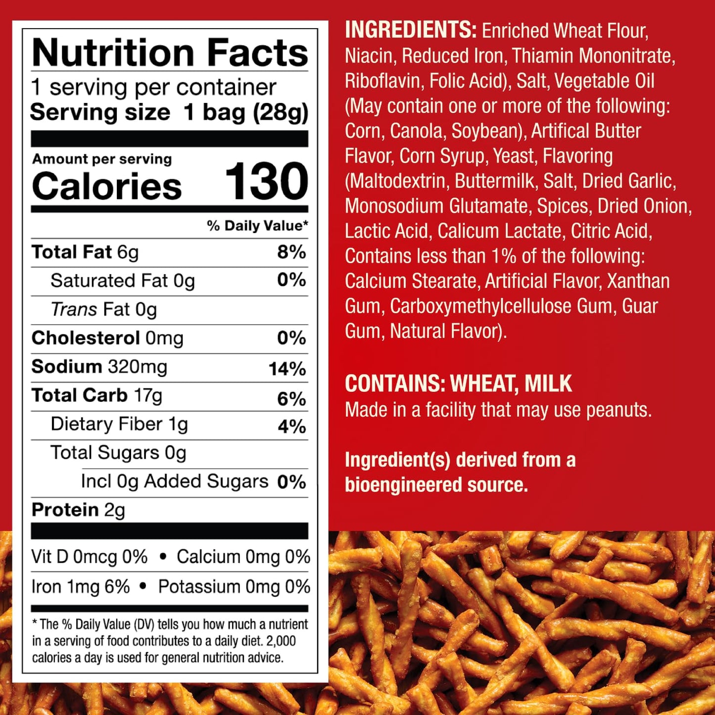 Dots Homestyle Pretzels Original Pretzel Twists, Healthy Kids Snacks, 1oz Bag (10 Count)