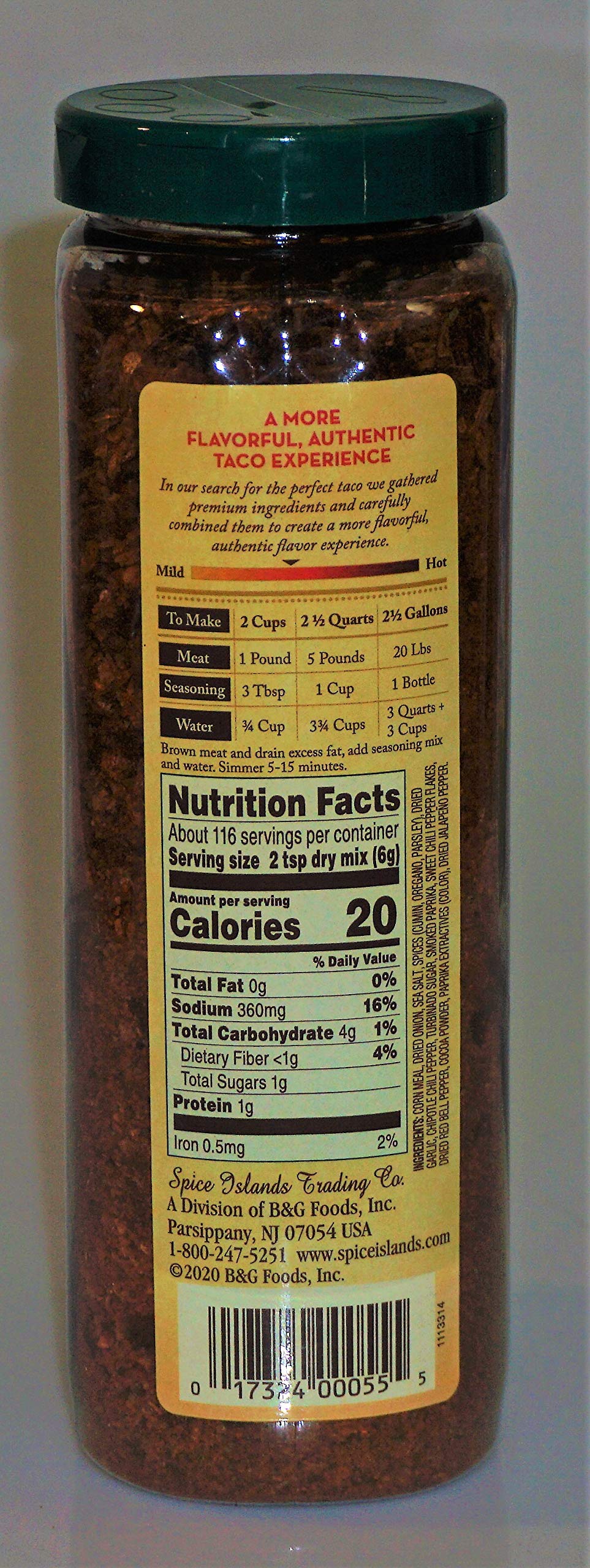 Spice Islands Premium Taco Seasoning, 24.5 Ounce