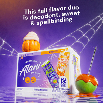Alani Nu Energy Drink Variety Pack - Witchs Brew & Pumpkin Cream, Sugar Free, 200mg Caffeine, 12 Fl Oz Cans (Pack of 12)