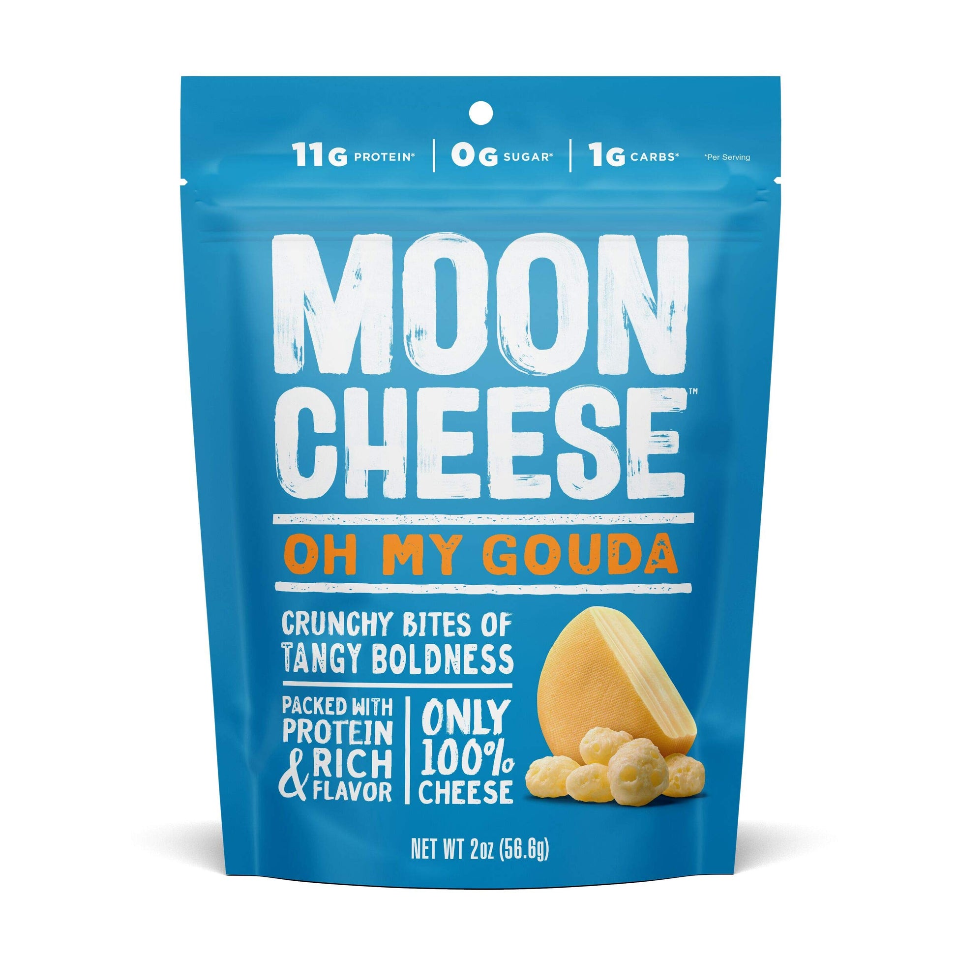 Moon Cheese - 100% Natural Cheese Snack - Gouda - 2 Oz - 12 Pack