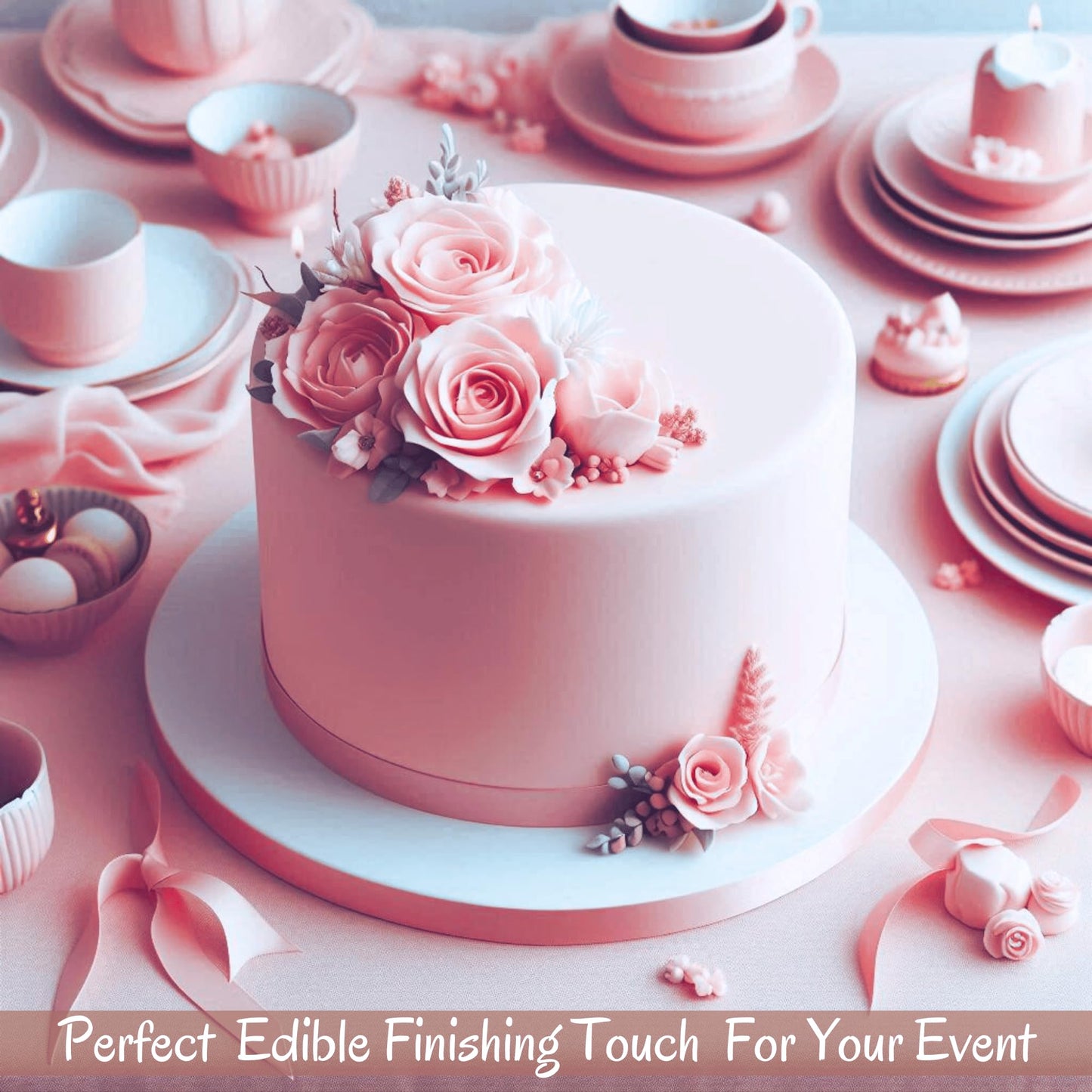 Confect Blush Pink Fondant | Edible Cake Fonadant | Chefs Choice Blush Pink Fondant For Cake Decorating - 8.8 Oz