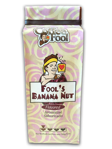 The Coffee Fool Drip Grind Coffee - Banana Nut Flavor, 12 Ounce (Pack of 1)