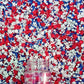 Confect Edible Sprinkles – Red, White, Navy Blue & Silver Stars – Vegan, Gluten-Free – 4.2 Oz