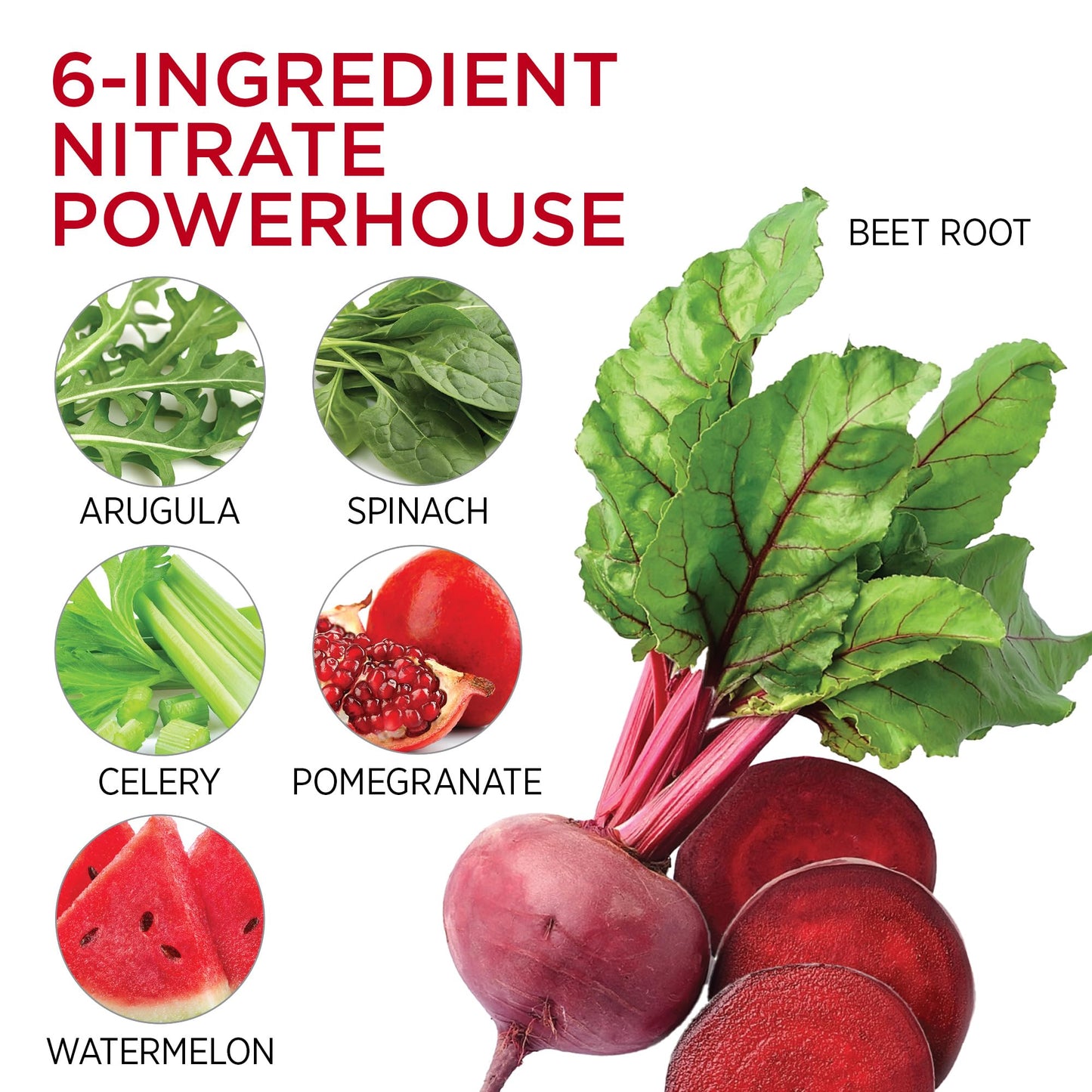 KOA WARRIOR Beet Root Powder Drink Packets - Nitric Oxide Supplement with Spinach & Juices, 10.6 oz, 60 Servings