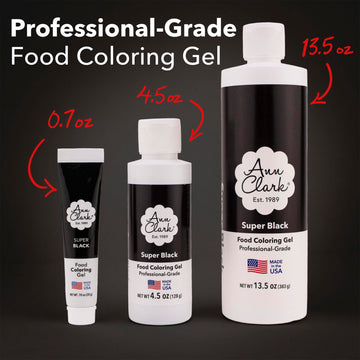 Ann Clark Super Black Food Coloring Gel Large 4.5 Oz Professional Grade Made In Usa