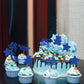 Gyufise 24Pcs Baby Shower Boy Cupcake Toppers With Moon Star Bear Light Blue Glitter It'S A Boy Welcome Baby Hello World Baby Bo