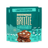 Brownie Brittle - Hot Chocolate Marshmallow Thin and Crispy Sweet Snacks (Pack of 3, 4 oz), Rich Gourmet Brownie Bites Dessert