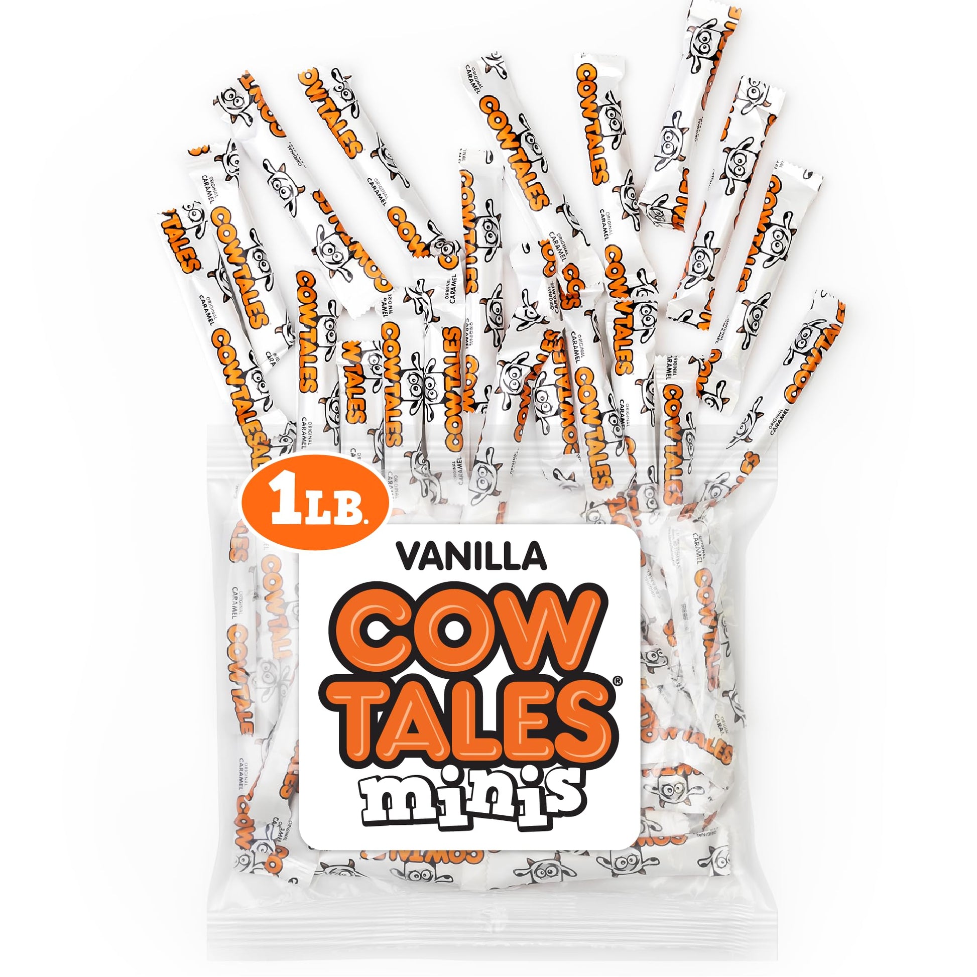 Goetze'S Candy Vanilla Cow Tales Minis - 1 Pound Bag (16 Ounces) - Fresh From The Factory
