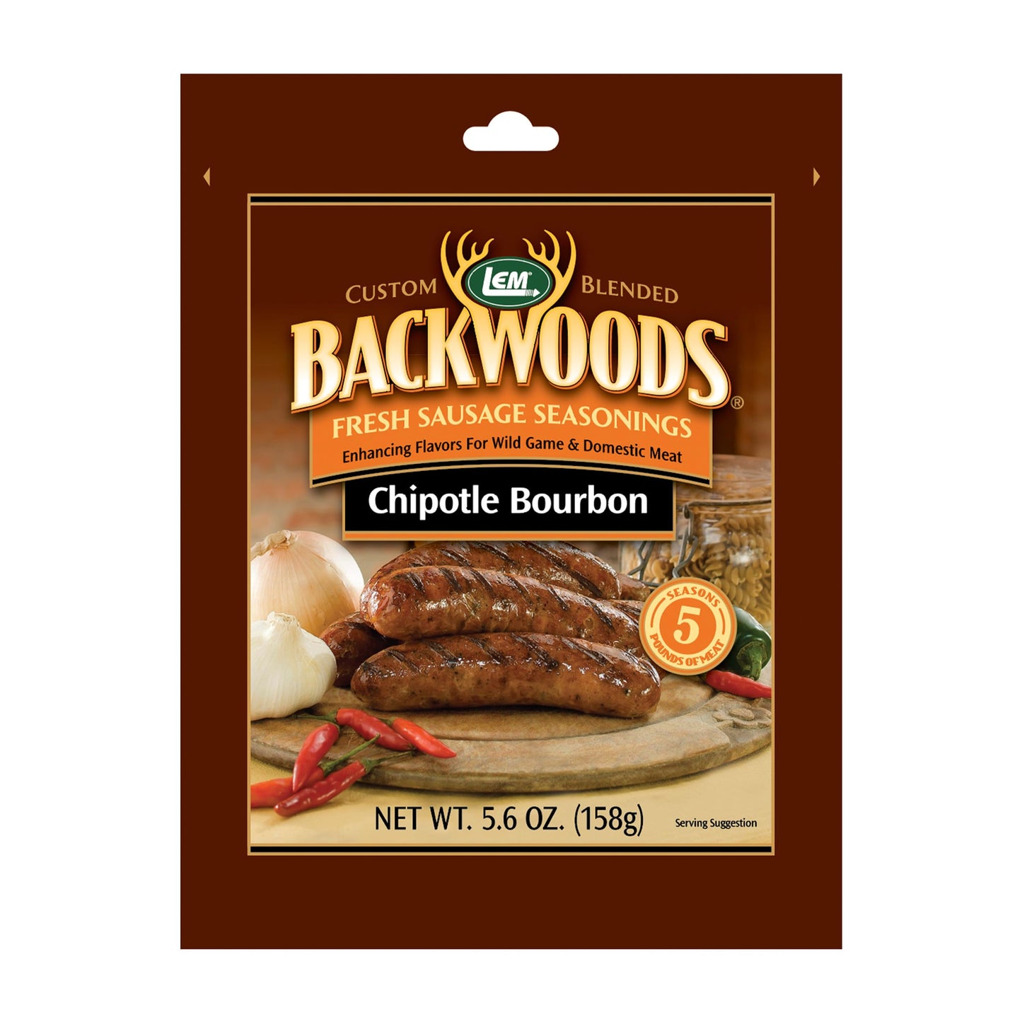 LEM Fresh Sausage - Chipotle Bourbon Seasoning - 5.6 Ounce