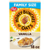 Post Honey Bunches of Oats Vanilla Breakfast Cereal, Vanilla Cereal with Oats and Granola Clusters, 18 OZ Box