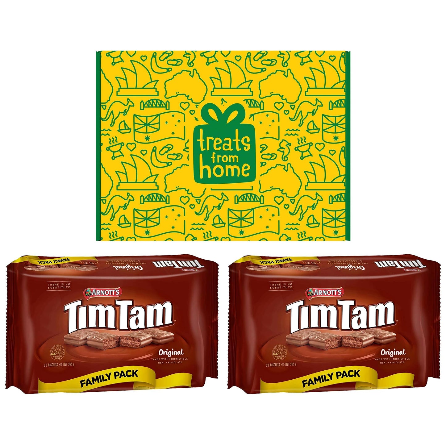 Tim Tam Original Family (2 Pack) - Australian Biscuits Snacks Includes 40 Pieces - Gift Box - Shipped From Australia