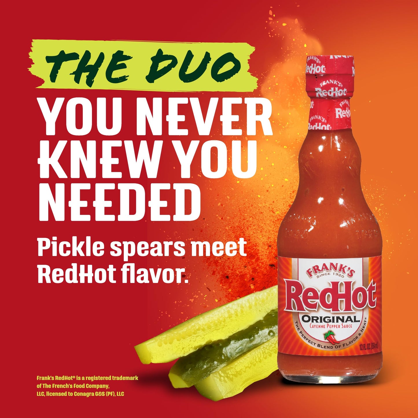 Vlasic Frank'S Redhot Original Cayenne Pepper Sauce Flavored Kosher Dill Pickle Spears, 24 Oz.