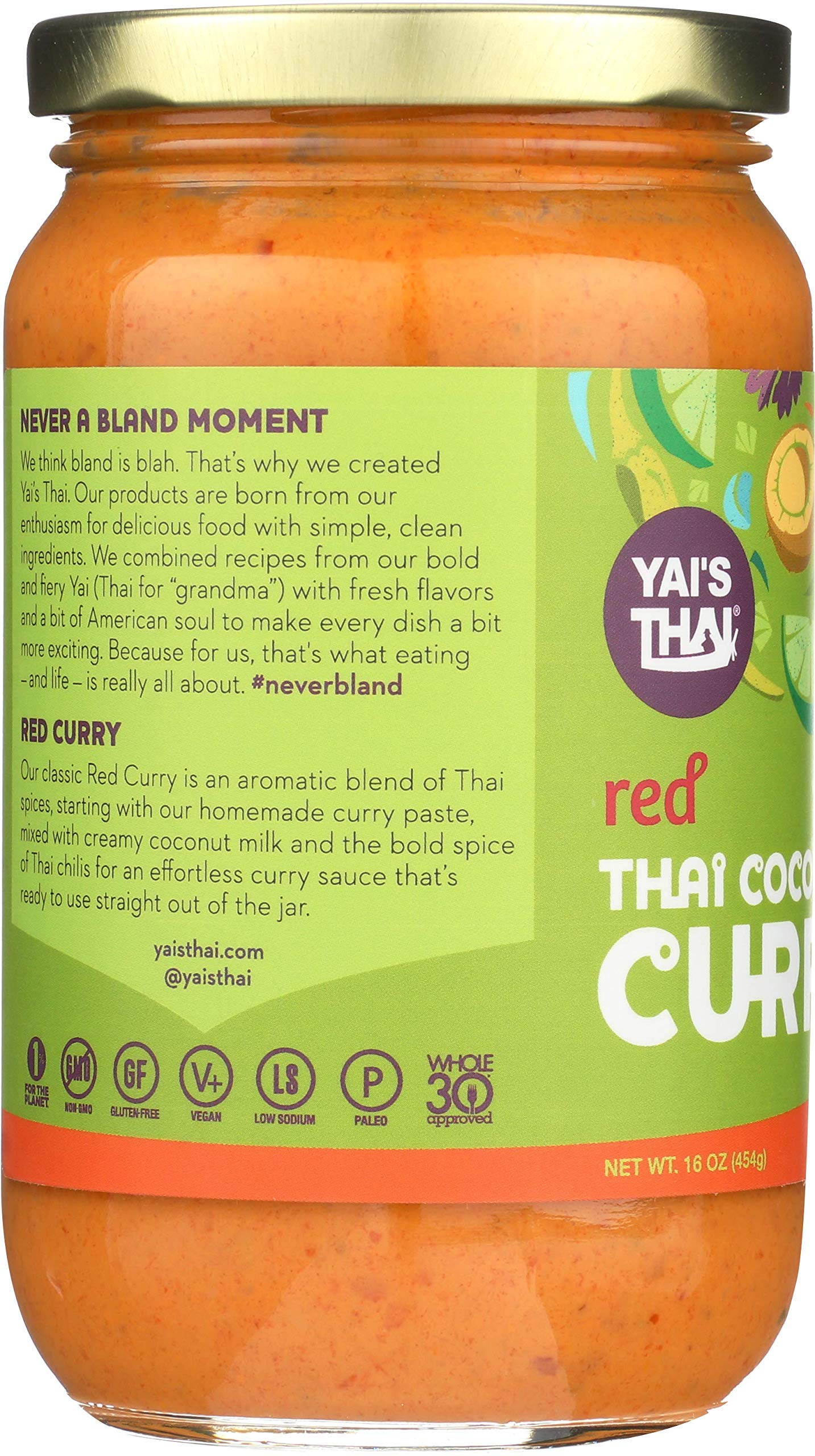 Yai's Thai Red Coconut Curry Sauce 16 Ounce Jar