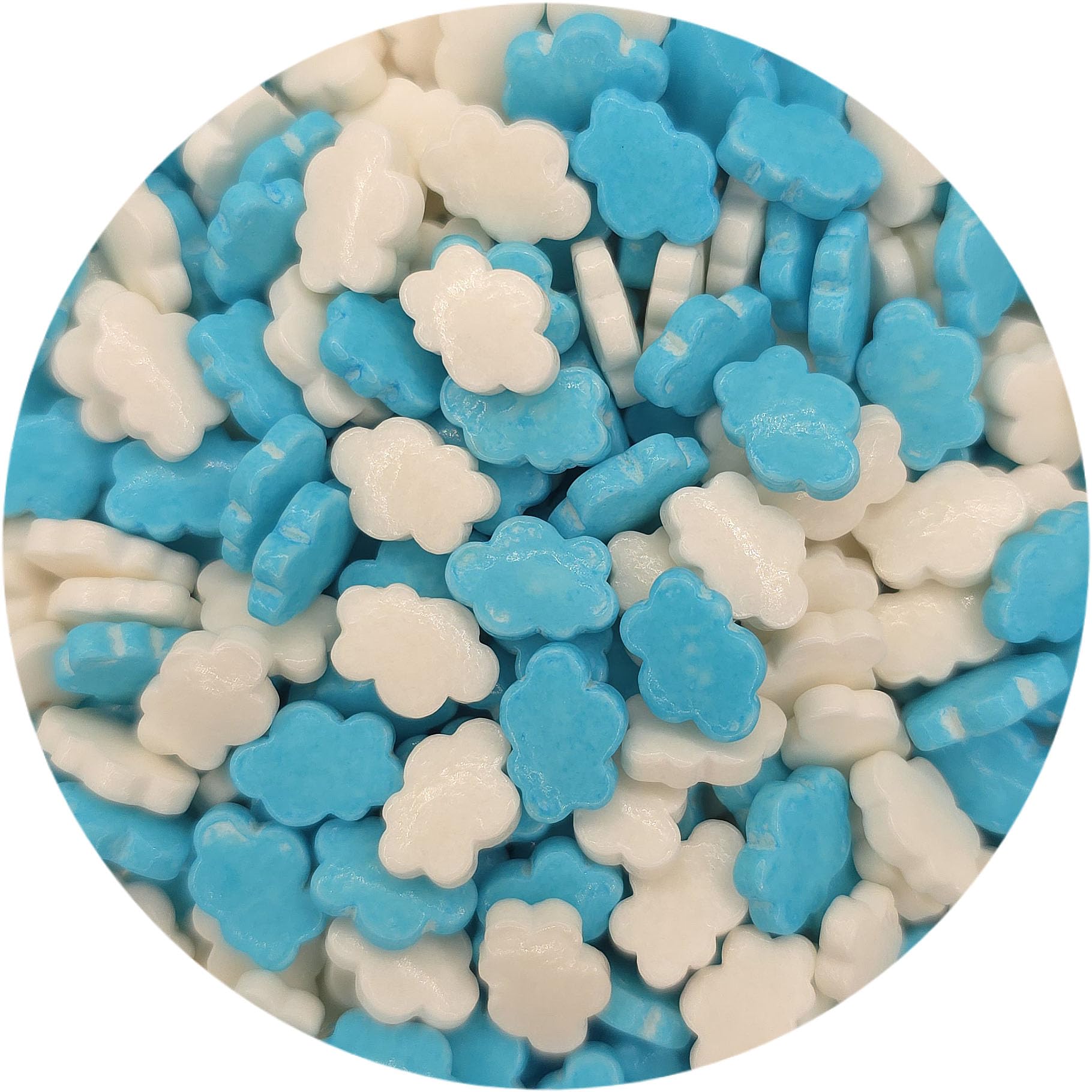 NCS Blue and White Cloud Edible Candy Sprinkles, 8 ounces - Great for Cupcakes, Cookies, Cakes, Cakes Pops, Donuts