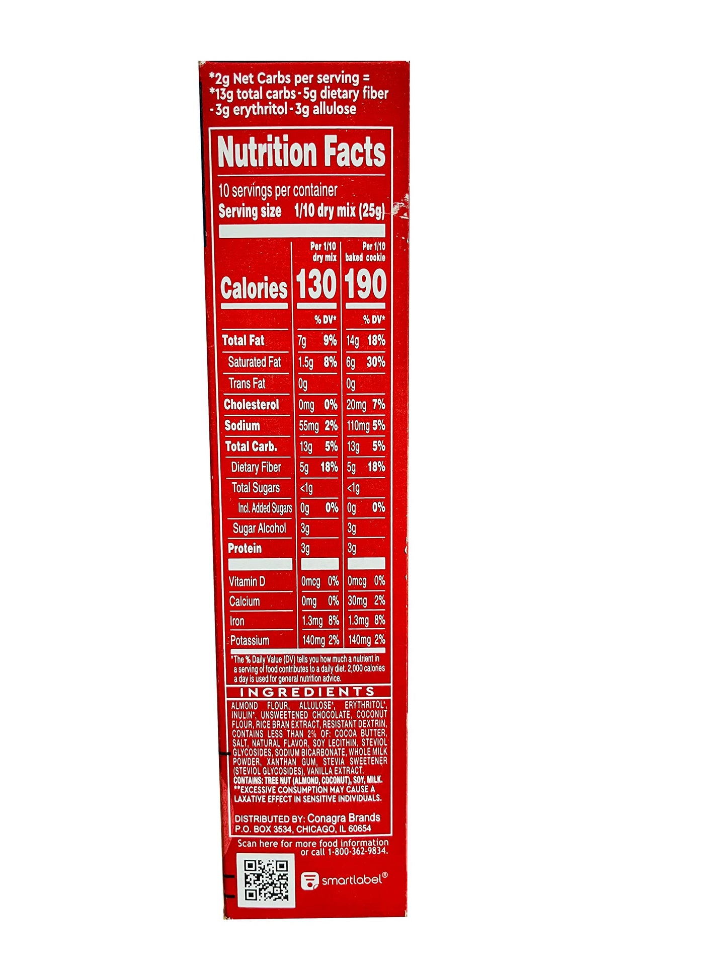 Duncan Hines Keto Friendly Chocolate Chip Cookie Mix, 8.8 Oz