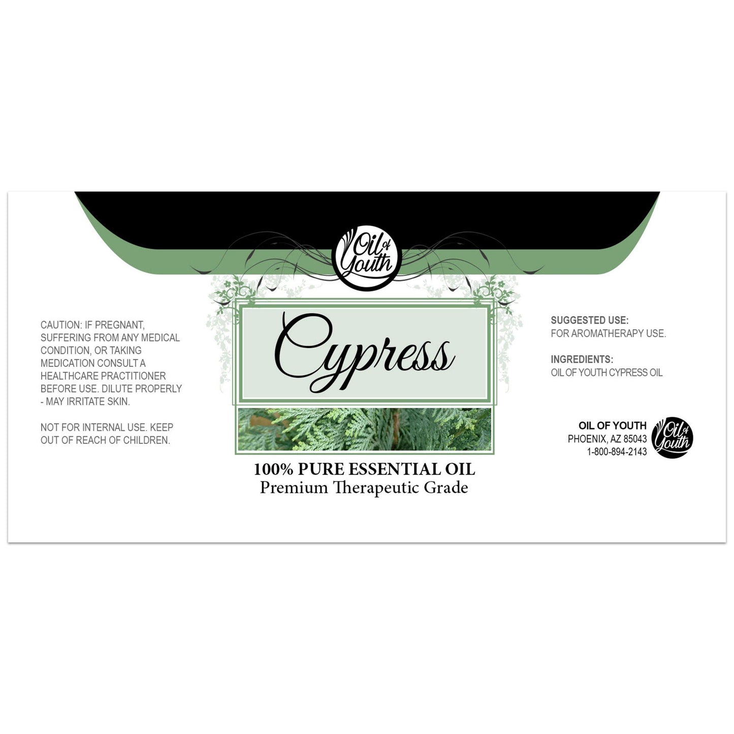 Oil Of Youth Essential Oils 4Oz - Cypress Essential Oil - 4 Fluid Ounces