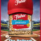 Fisher Sea Salt Dry Roasted Peanuts, 36 oz (Pack of 6) - No Artificial Colors or Flavors, 100% Recyclable Snacks