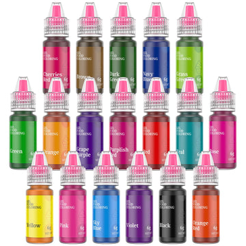 Gel Food Coloring,18 Food Coloring Gel Set for Cake, Cookie Easter Egg Decorating, Cherrysea Edible Vibrant Gel Food Dye for Bak