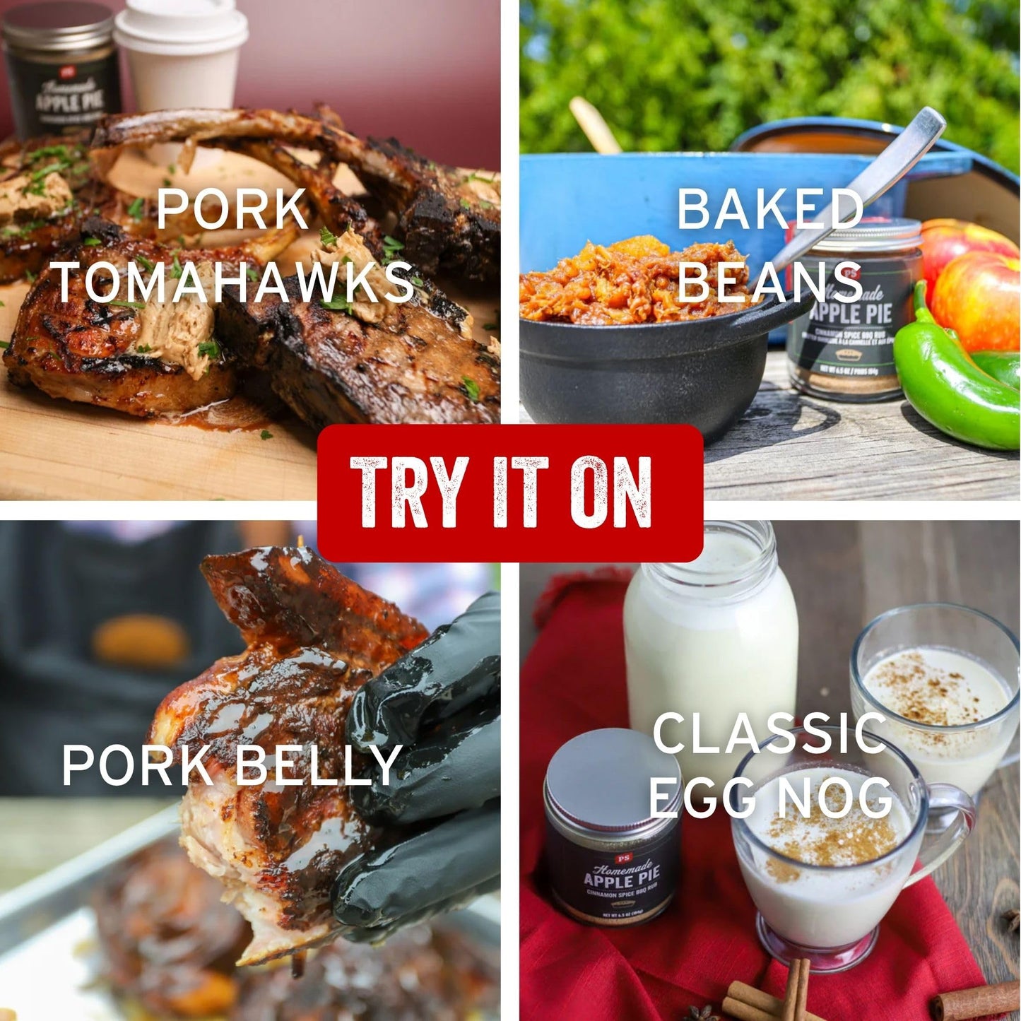 PS Seasoning Apple Pie Rub - Sweet & Smoky BBQ Seasoning for Grilling, 6.5 Ounce