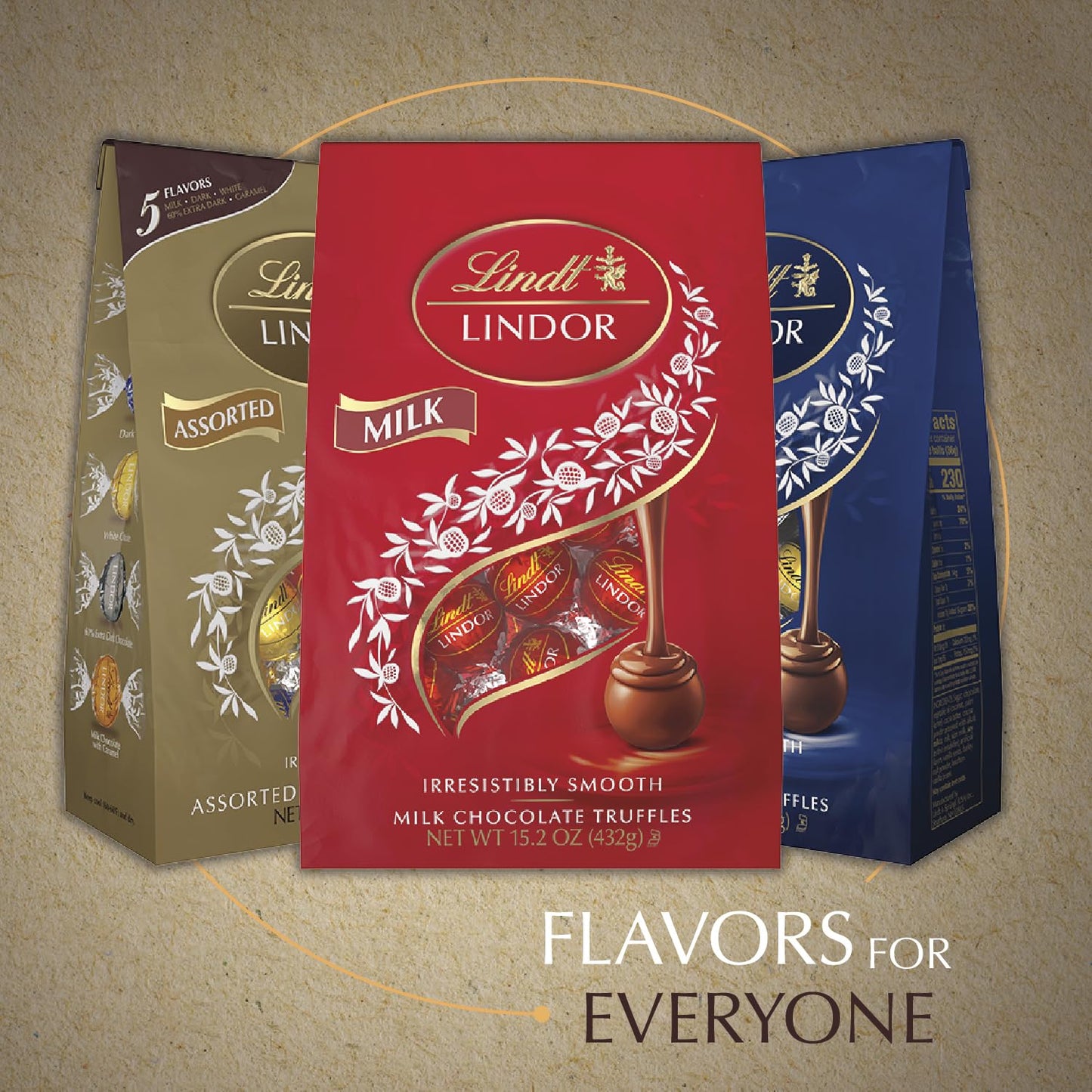 Lindt LINDOR Assorted OatMilk Chocolate Truffles, Non-Dairy, 15.2 oz Full Size